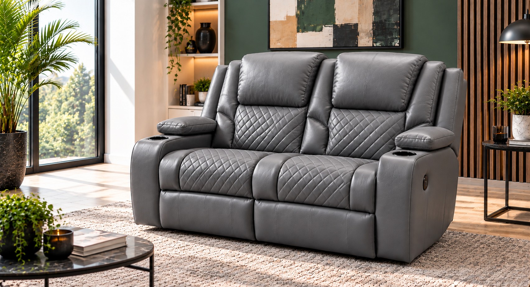 Bravo Power Recliner Grey 2 Seater